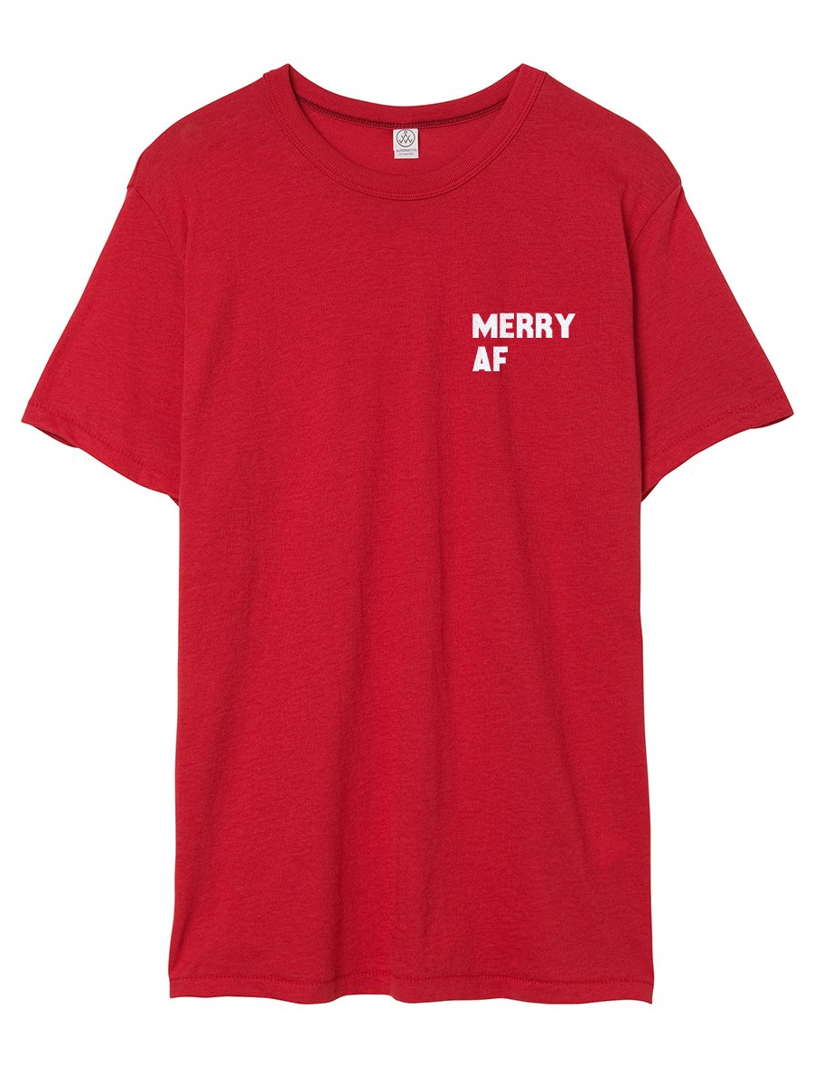MERRY AF CLASSIC AF TEE TEE SN RED S 